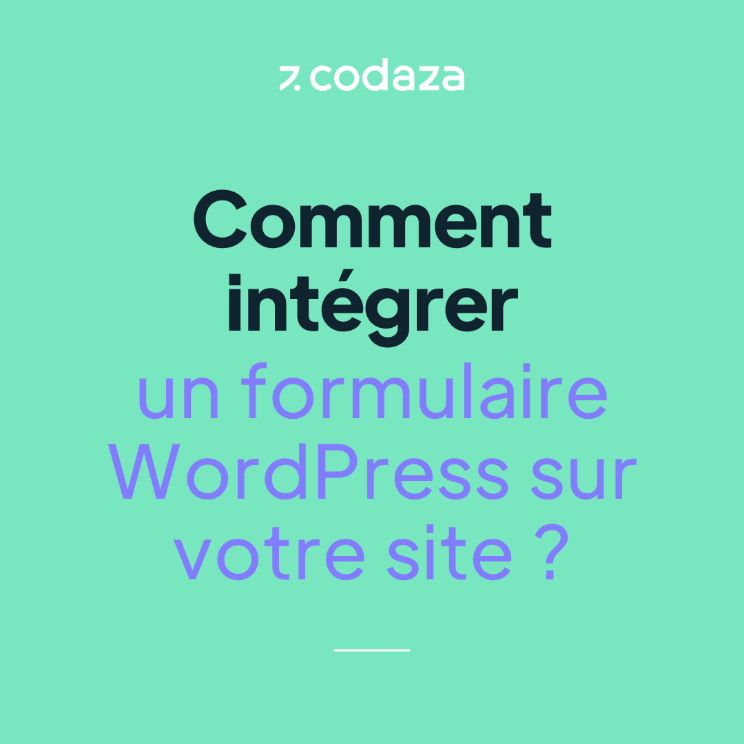 Comment Int Grer Un Formulaire Wordpress Sur Son Site Web