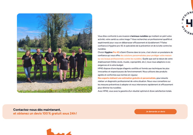 Hygiène pro 42 site internet