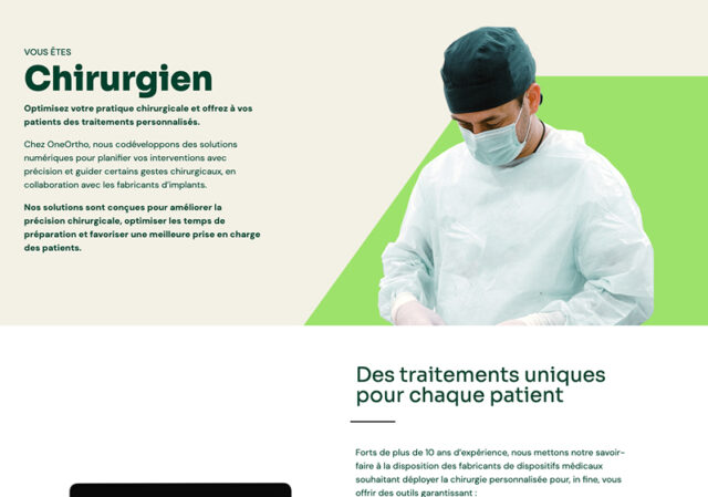 site internet OneOrtho