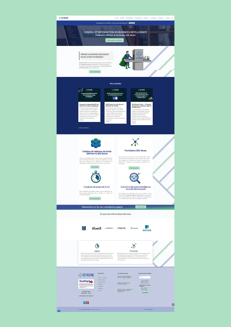 Site internet de Stere Informatique réalisé par Codaza