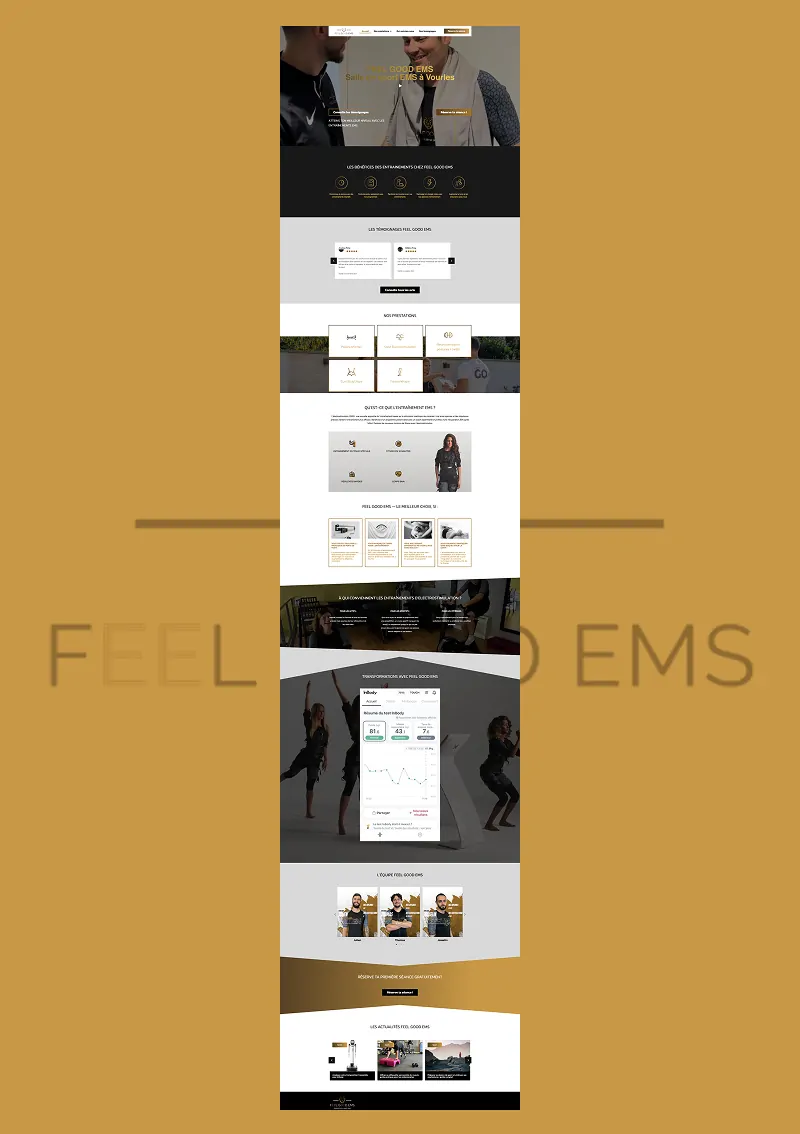 Site internet de Feel Good EMS réalisé par Codaza