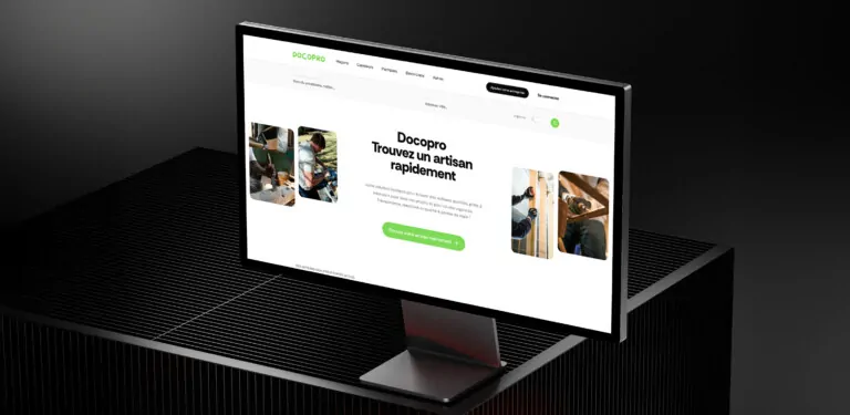 Mockup du site Docopro