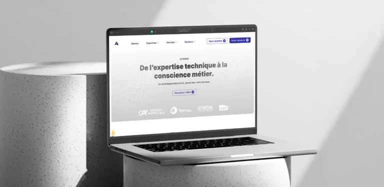 Mockup du site Altanna