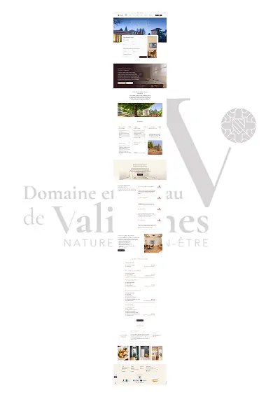 Site internet de Domaine de Valinches réalisé par Codaza