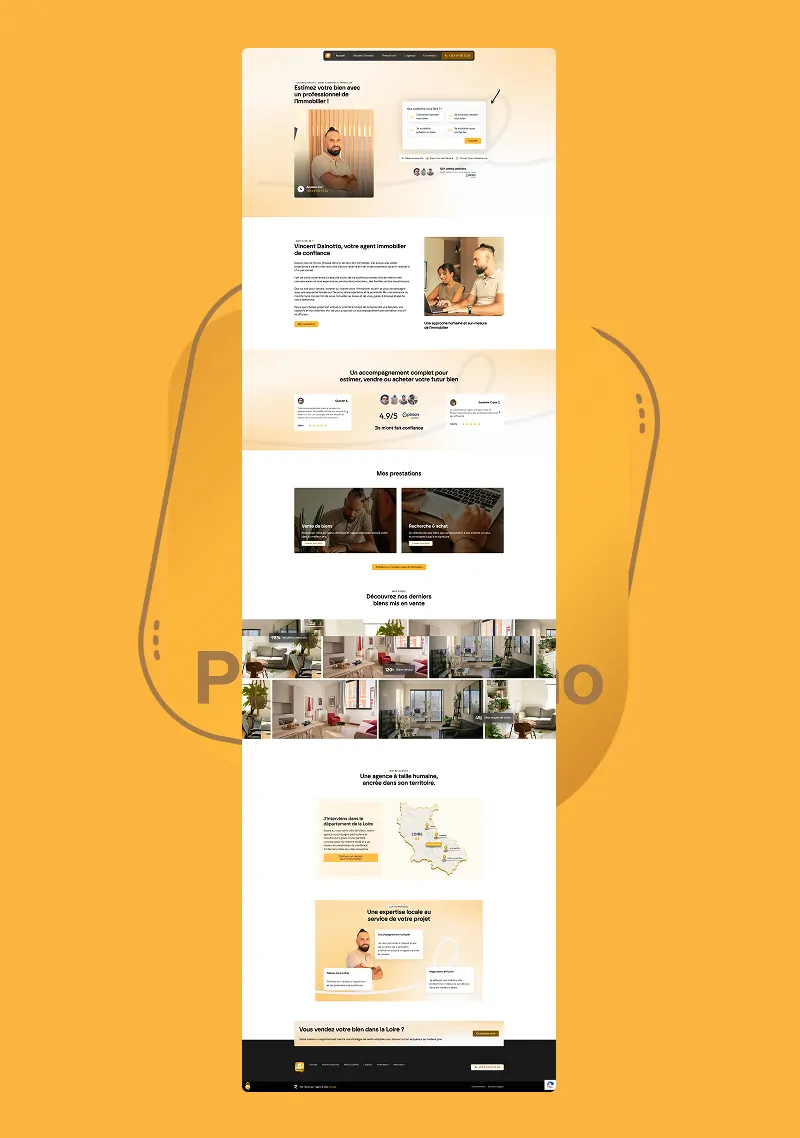 Site internet de Vincent Dainotto réalisé par Codaza